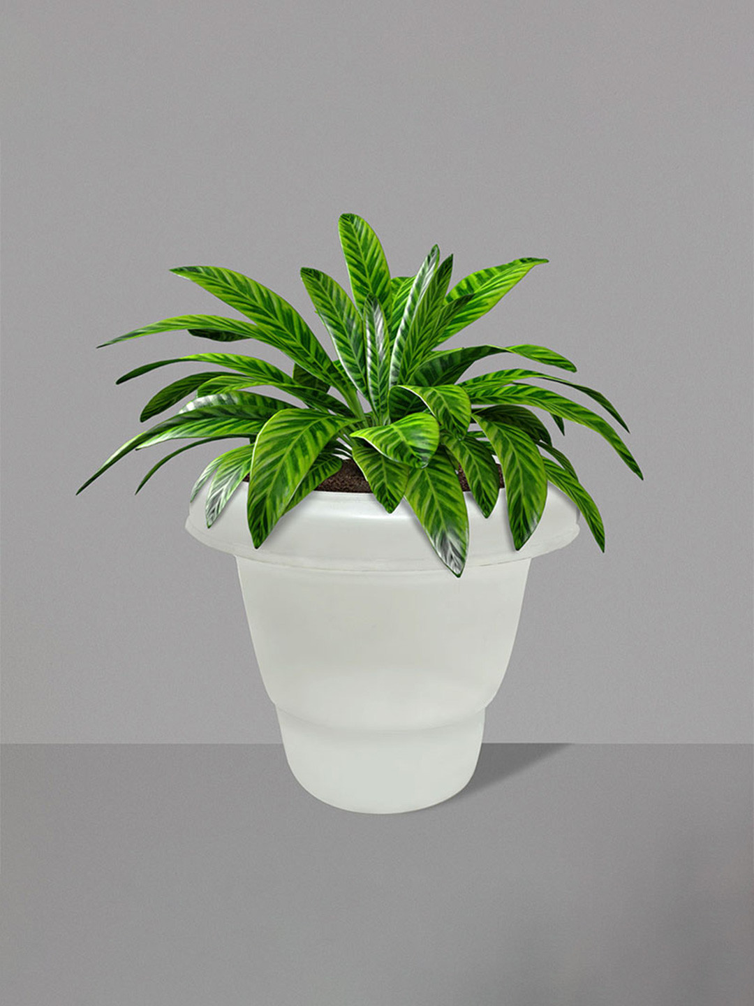 Urban Choice White Set of 8 Plastic Flower Pots