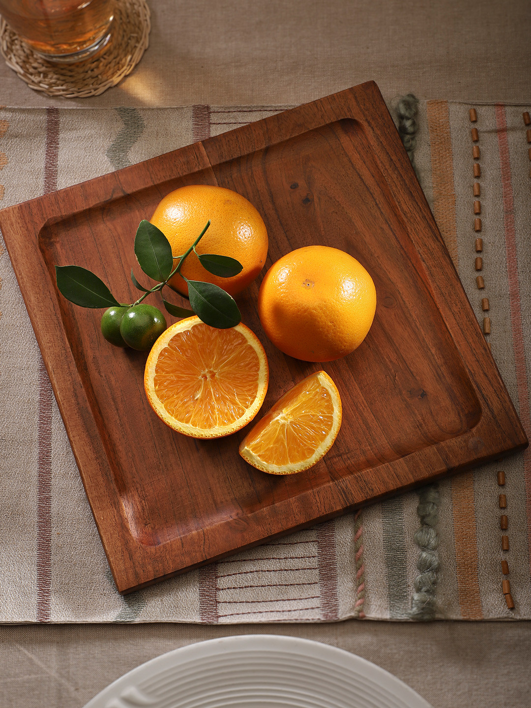 ARIYA Brown Wooden Servings Food Platter