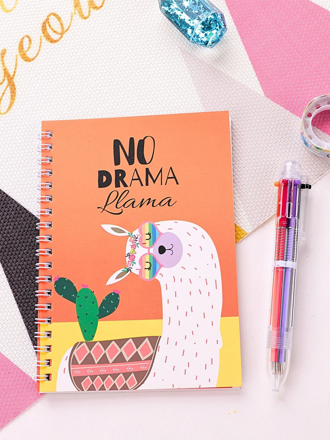 Tinker Squad Llama Diary Notebook with Multi Color Pen Box Stationery Gift Set