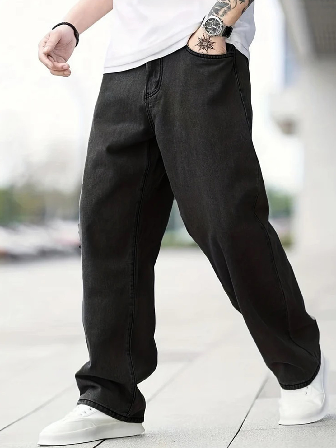 DENIMLOOK Men Relaxed Fit Mid-Rise Stretchable Jeans