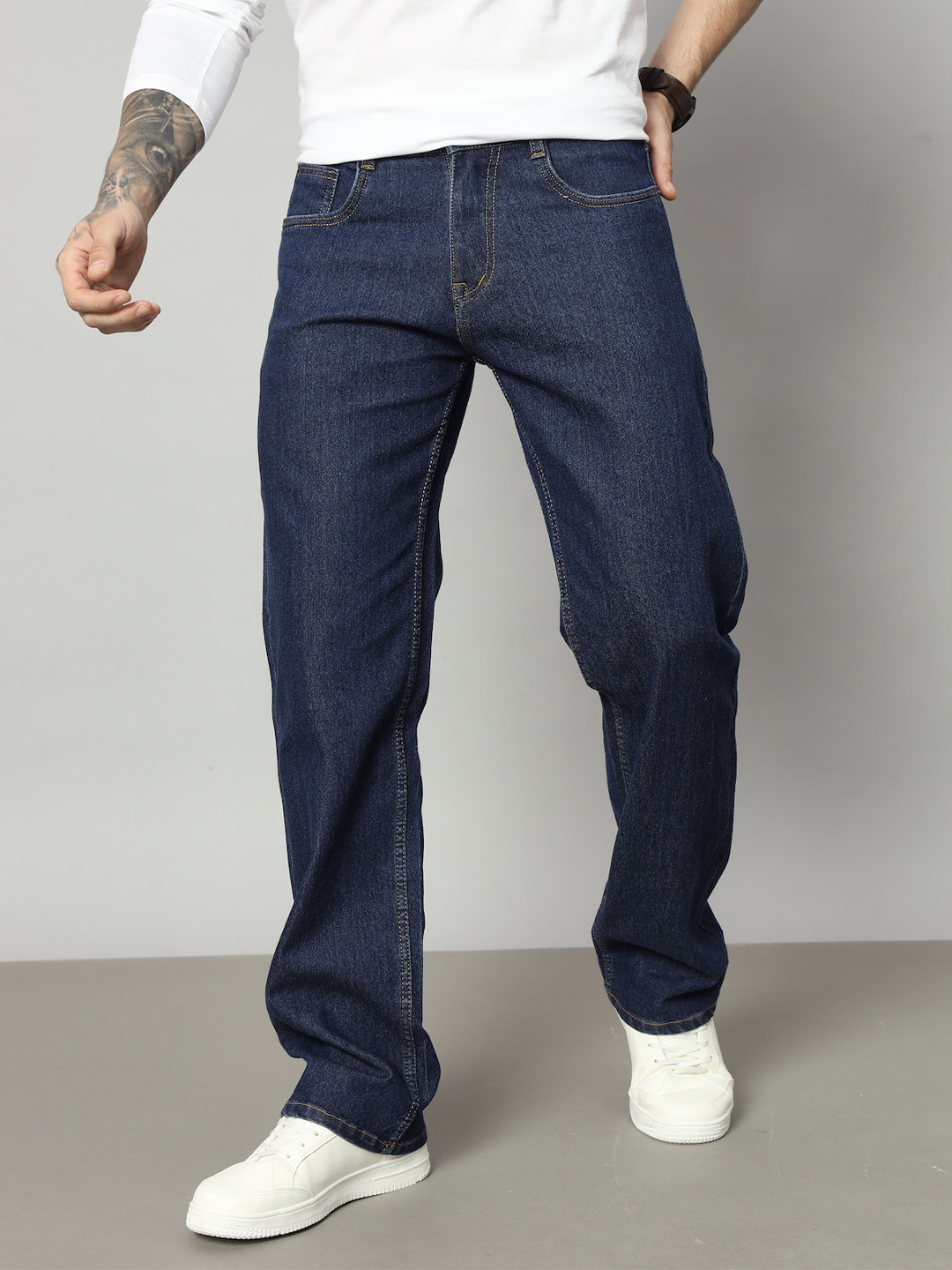 DENIMLOOK Men Mid-Rise Relaxed Fit Jeans
