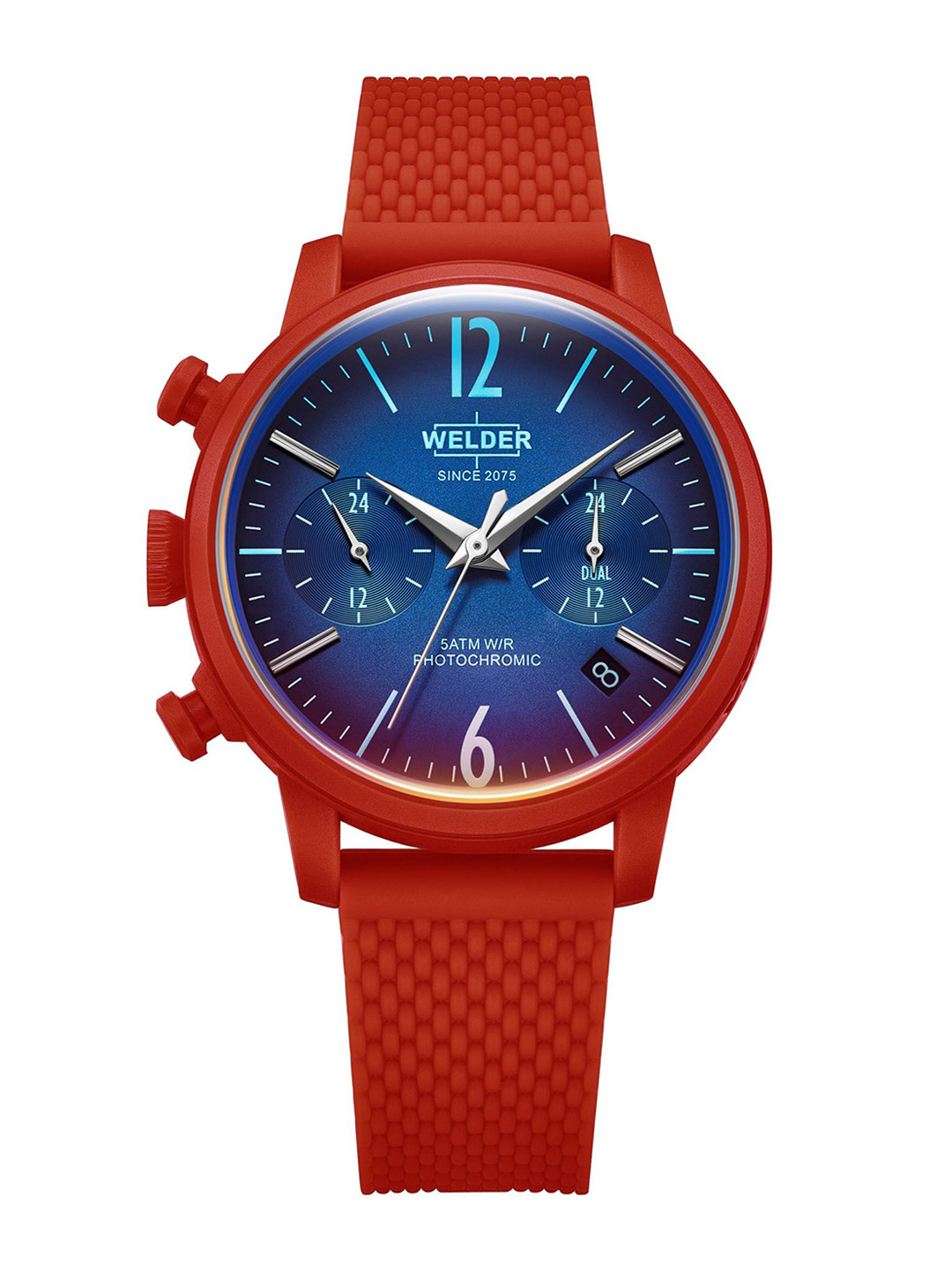 WELDER Popart Women Brass Dial & Leather Straps Analogue Chronograph Watch WWRP609