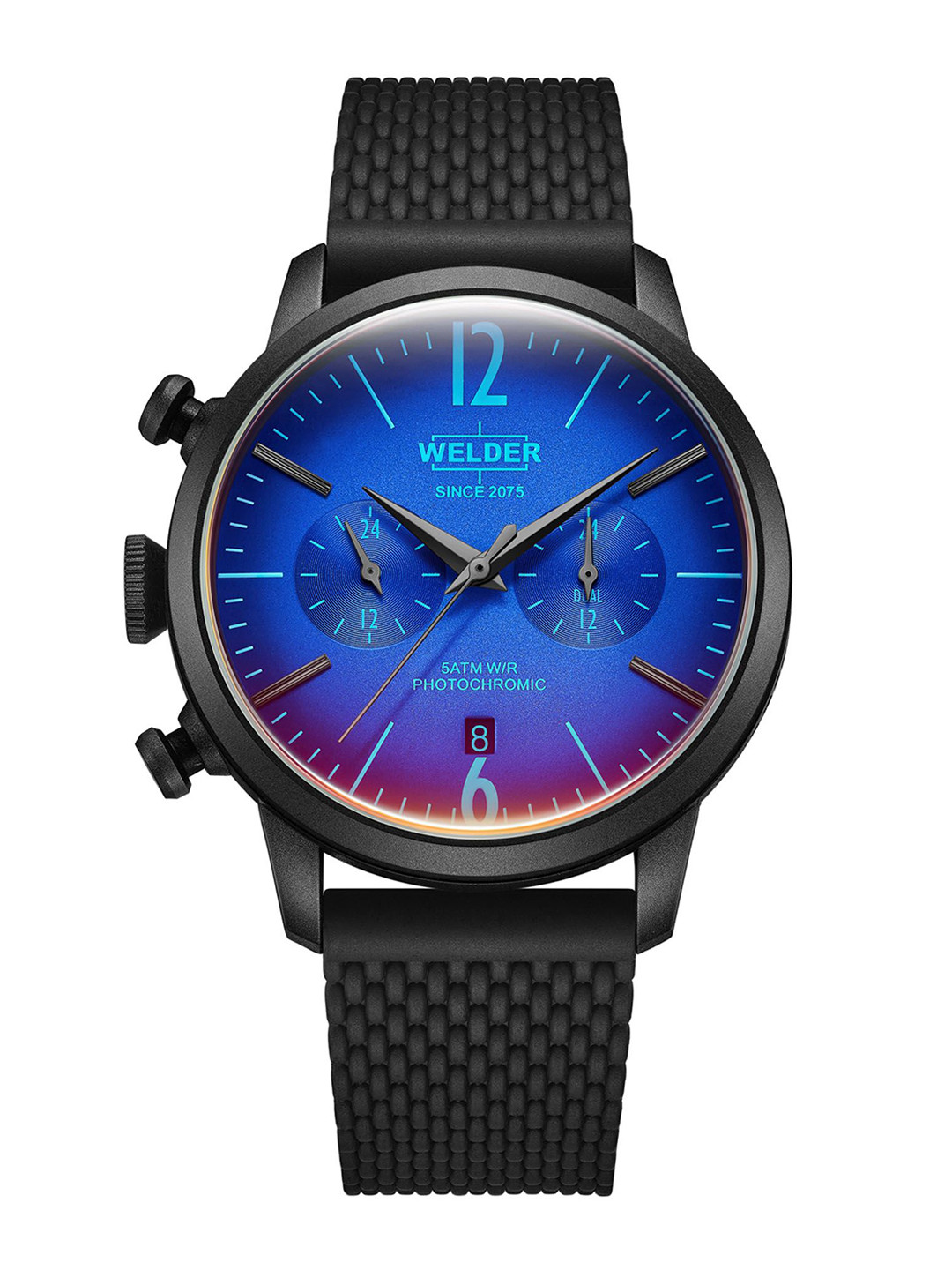 WELDER Men Brass Dial & Leather Straps Analogue Multi Function Watch WWRP500