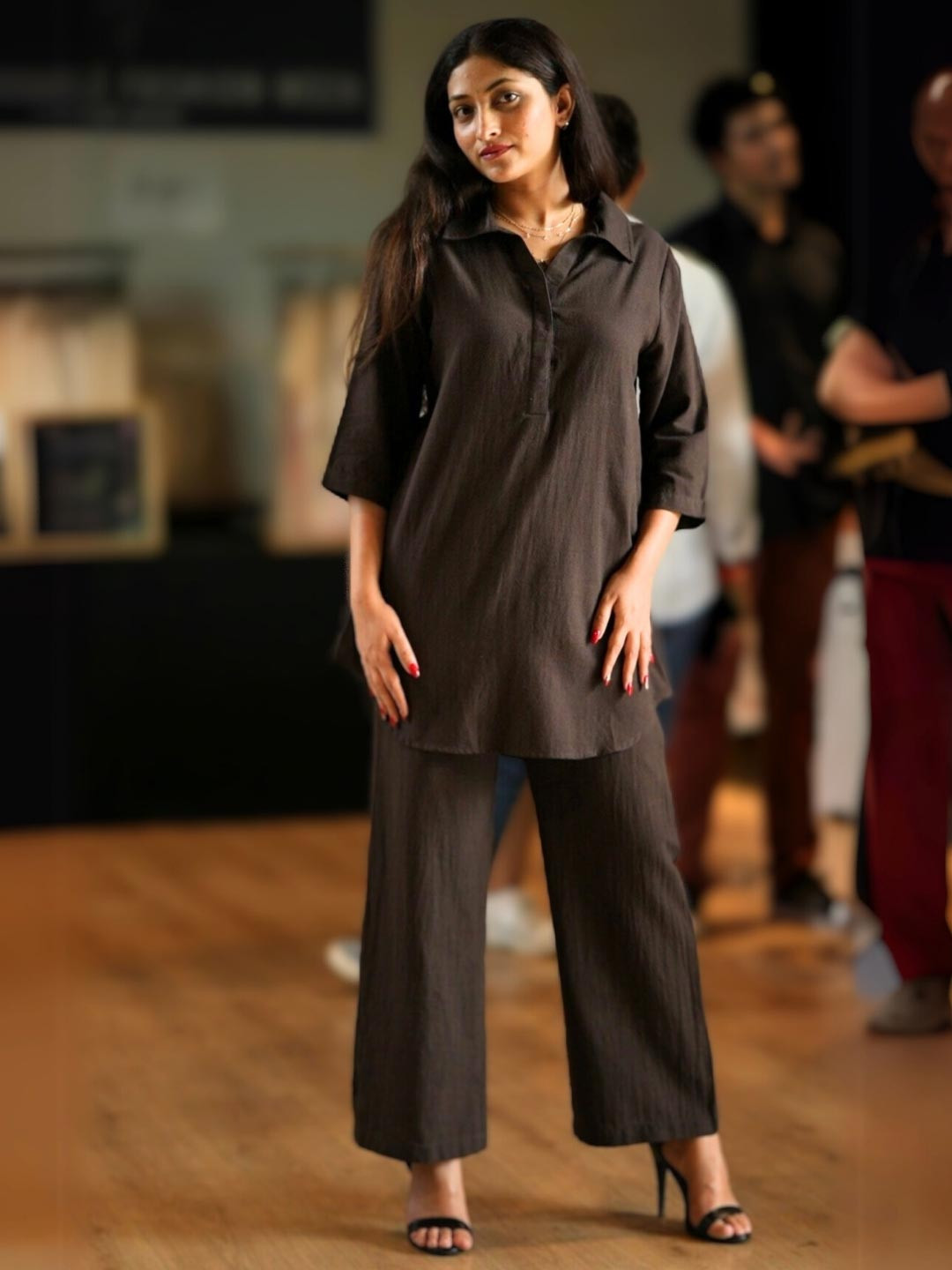 Saltpetre Linen Tunic With Trouser