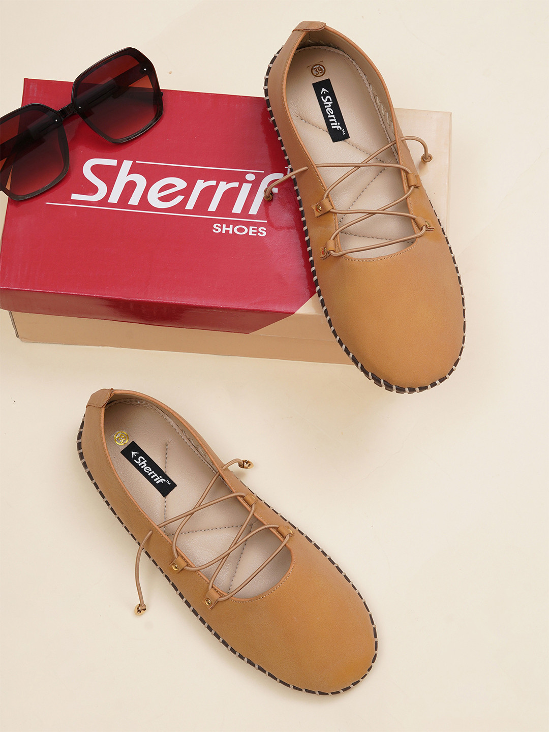 Sherrif Shoes Women Round Toe Ballerinas Flats