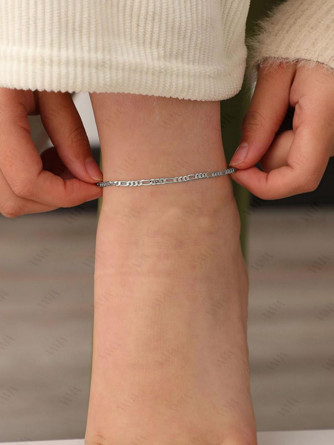 VAMA Silver Plated Layered Chain Ankle Anklet Bracelet Jewellery Anklets