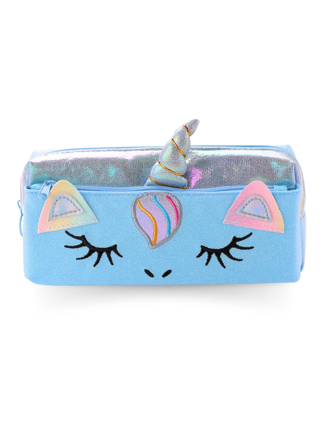 Tinker Squad Cute Playful Unicorn Spacious Turquoise Pencil Stationery Case