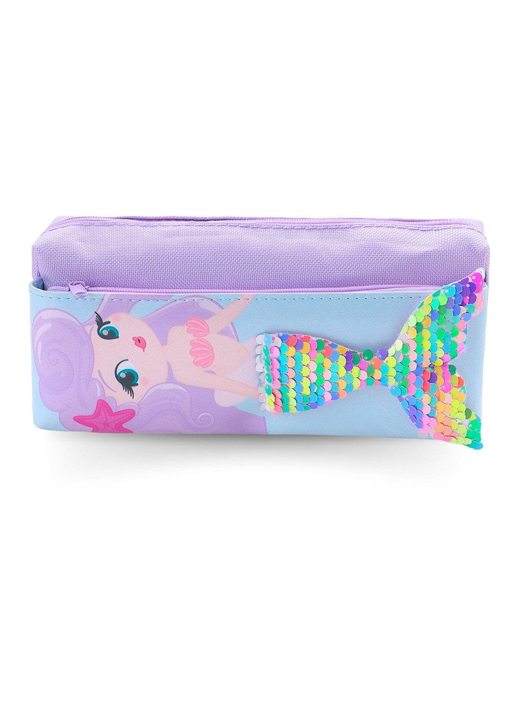 Tinker Squad Mermaid Sequence Canvas Purple Pencil Stationery Case