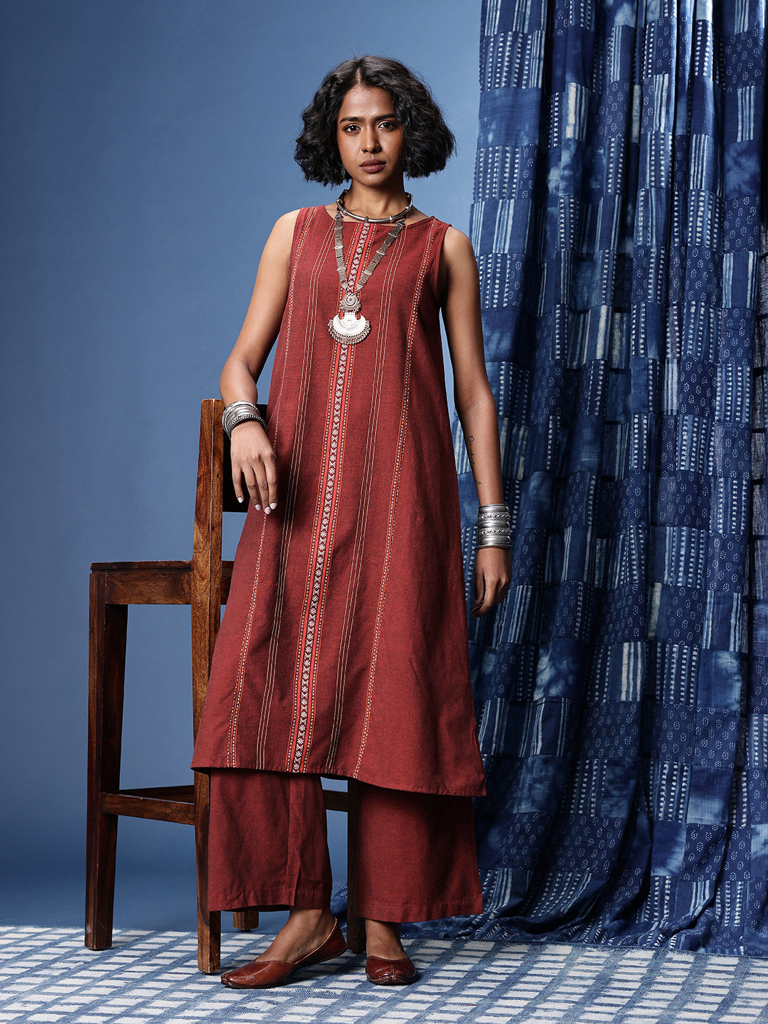 Taavi Ikat Kurta with Palazzo Kurta Set