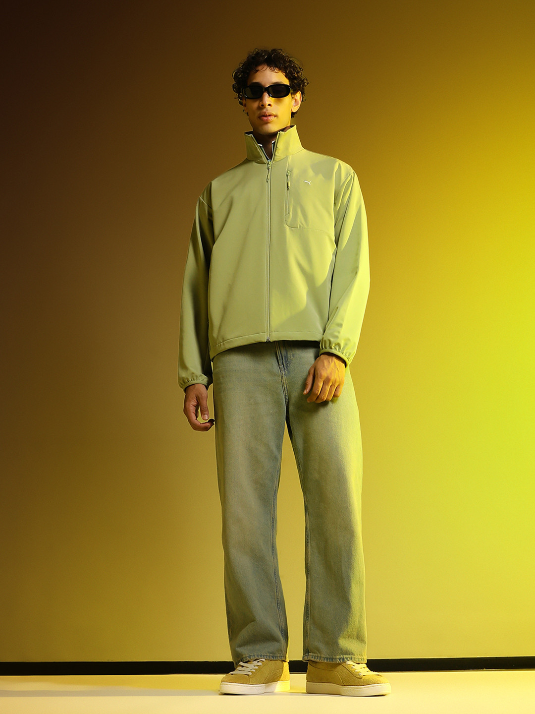 Puma Mmq Sport Brand Logo Printed Relaxed Fit Jacket