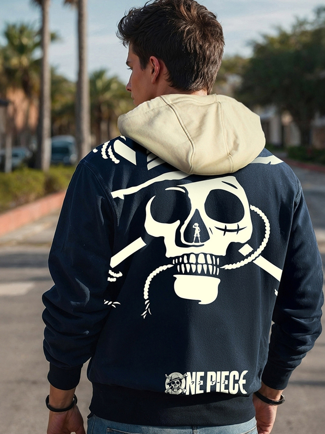 Bewakoof Heavy Duty Men Printed Hooded Pullover Cotton Sweatshirt