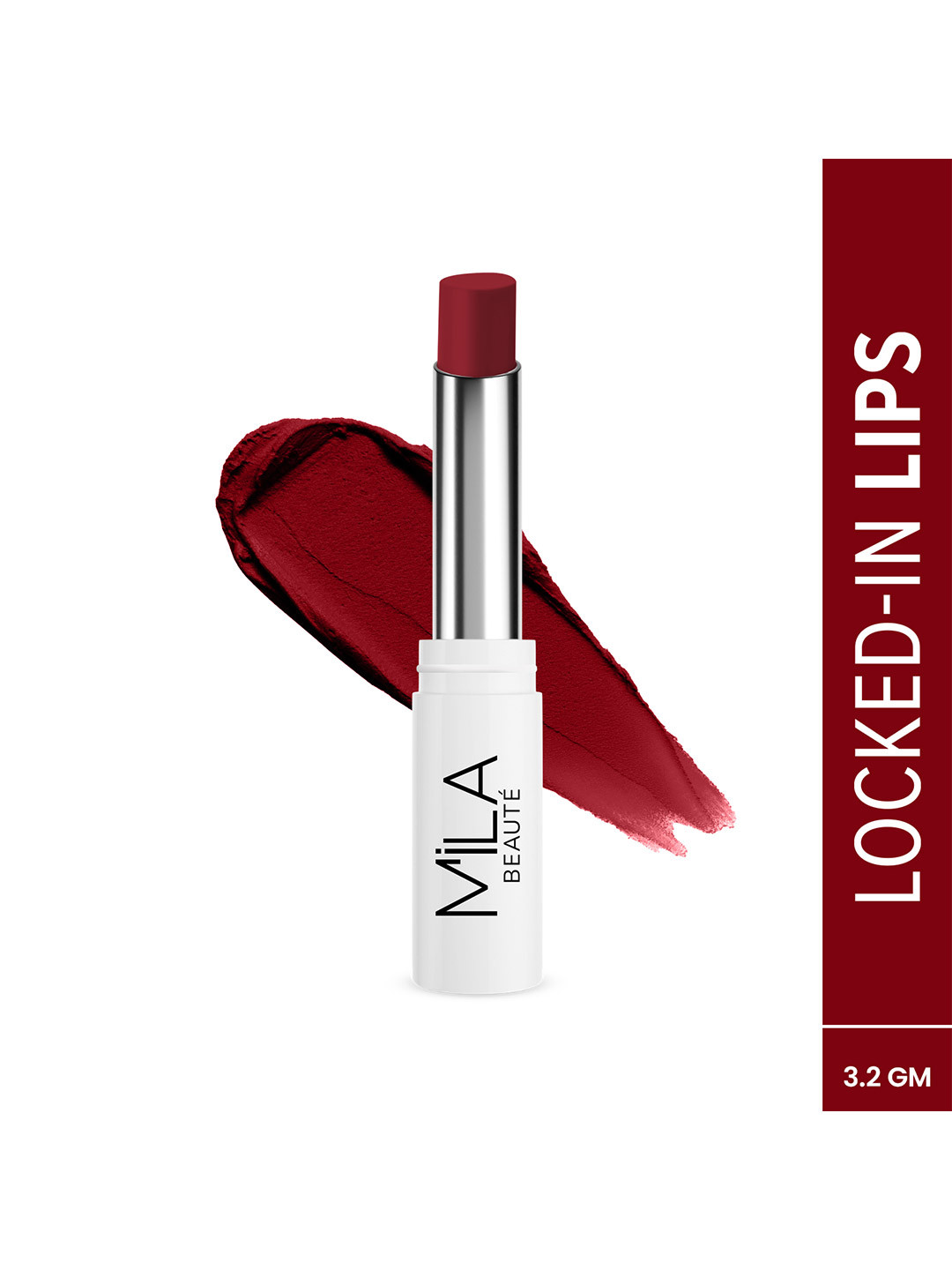 MILA BEAUTE Locked In Lips Transfer Proof Lipstick With Vitamin E - 3.2 g-Berry Me 14