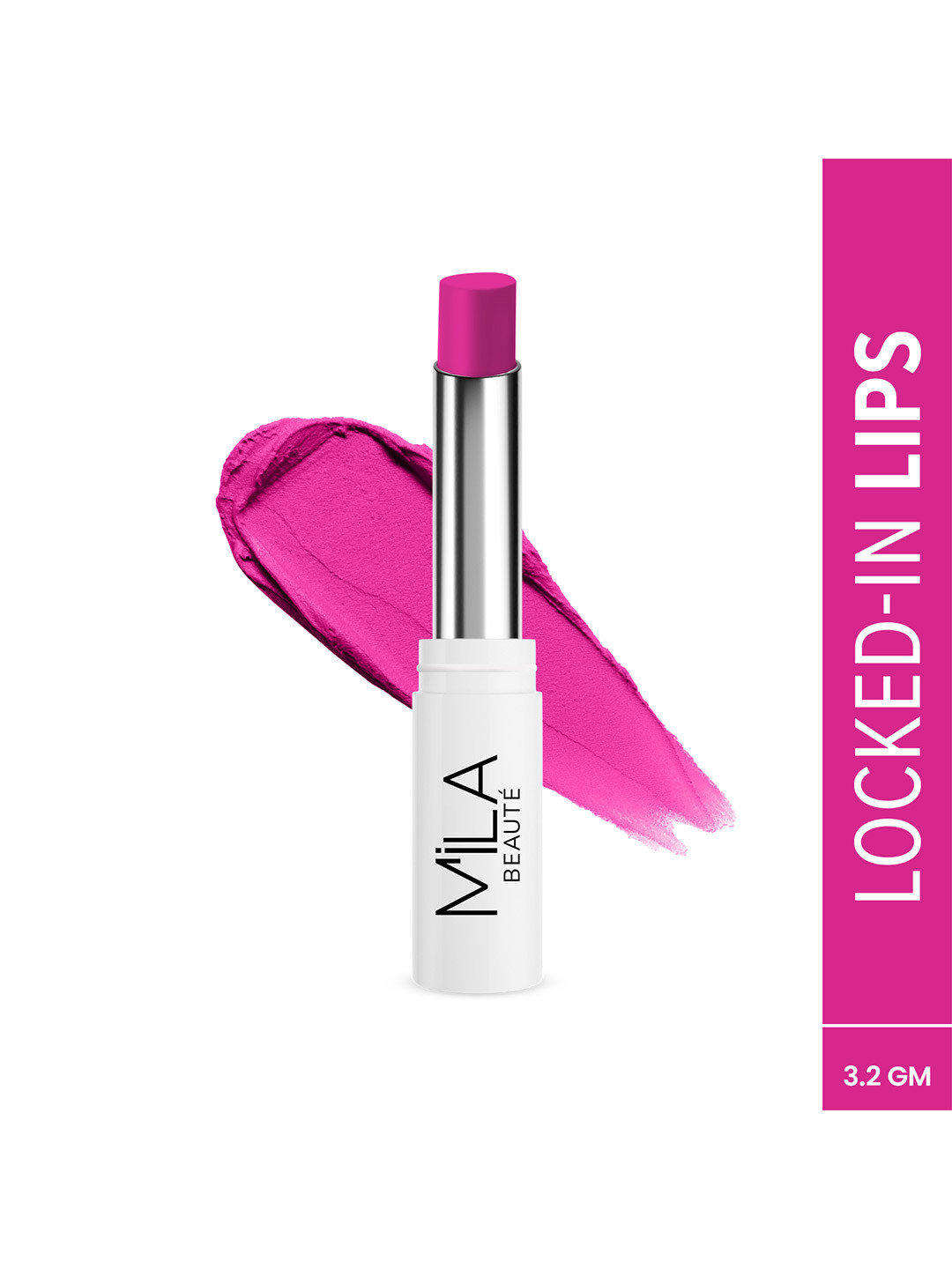 MILA BEAUTE Locked In Lips Transfer Proof Velvety Texture Lipstick- 3.2g -Mostly Pink 06