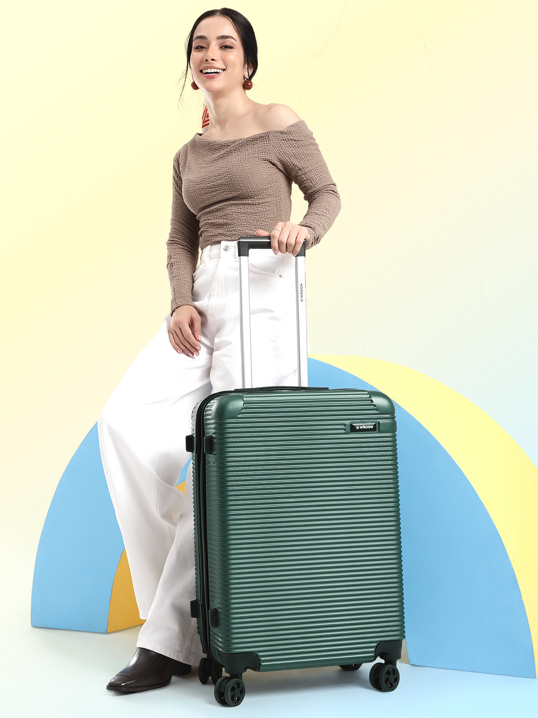 WROGN Unisex Hard Shell Medium Trolley Suitcase 55.7L