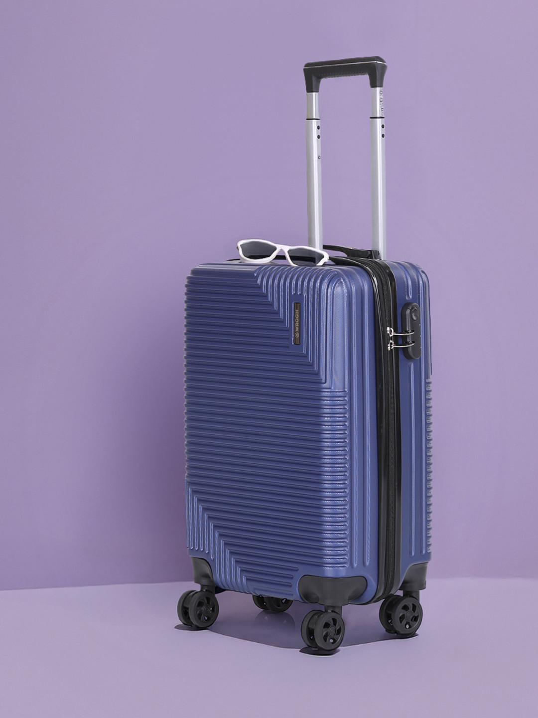 WROGN Textured Hard-Sided Cabin Trolley Suitcase 35L