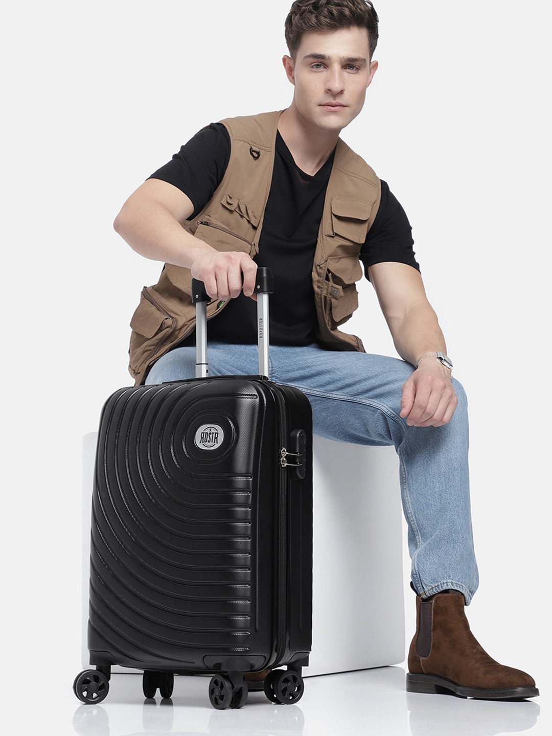 Roadster HRD Textured Cabin Suitcase Trolley Bag- 35.6 L