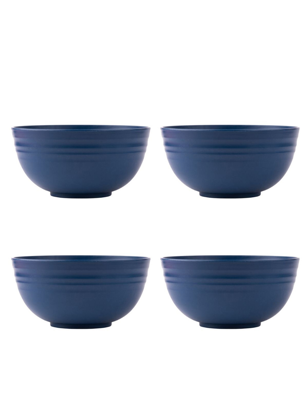 IRIDA NATURALS Navy Blue 2024 4 Pieces Dishwasher and Microwave Safe Serving Bowl