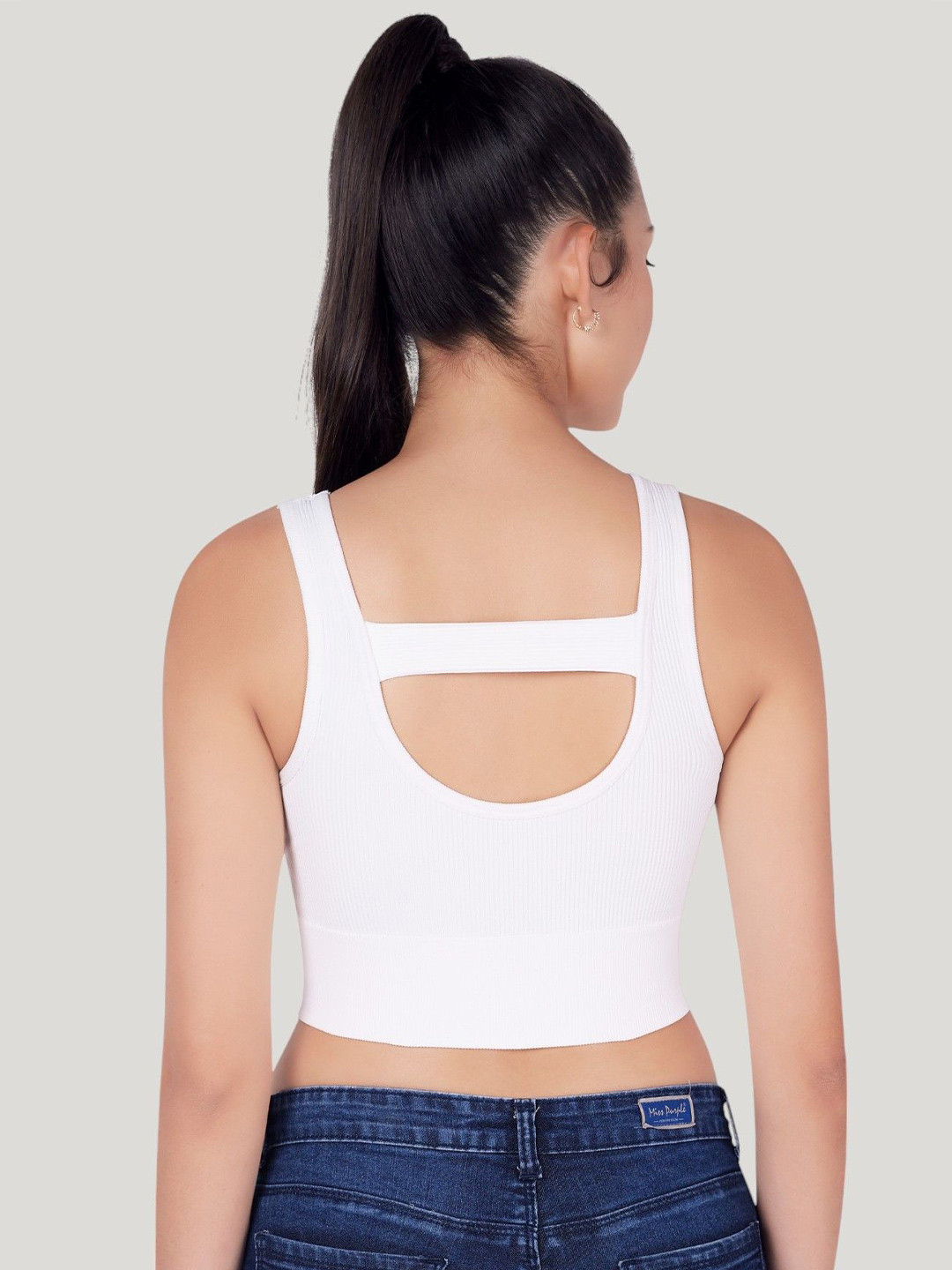 PLUMBURY Full Coverage Non-Wired and Removable Padding Rapid Dry Workout Sports Bra