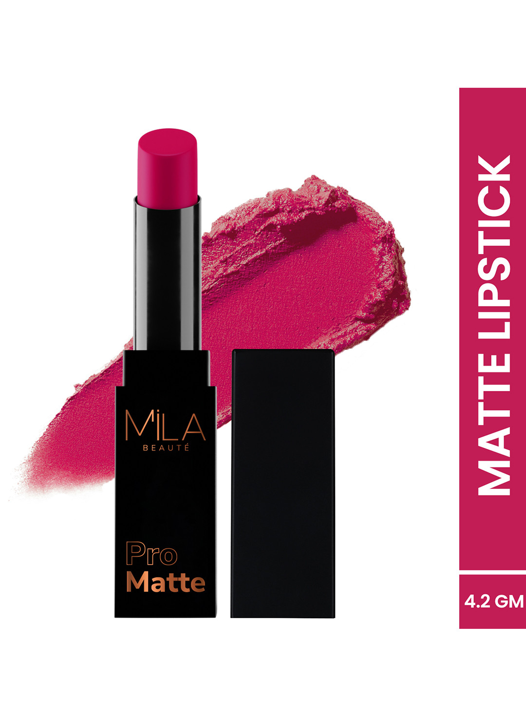 MILA BEAUTE Pro Matte Long Lasting Iconic Lipstick - 4.2 g - Nargis