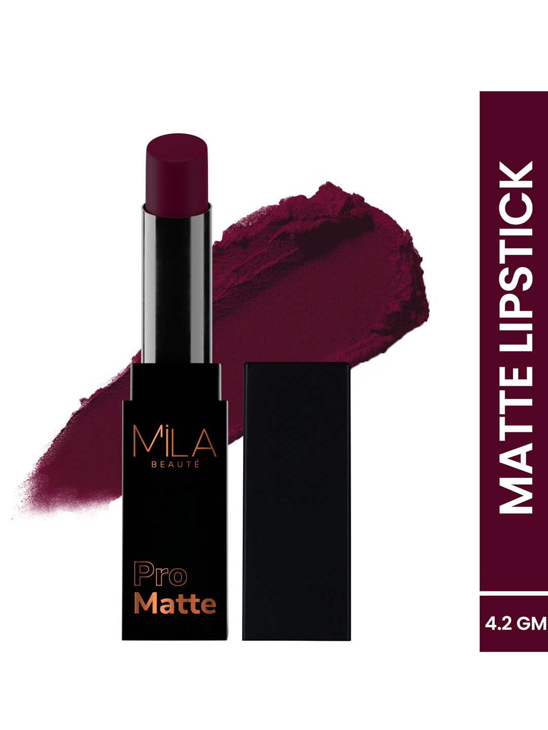 MILA BEAUTE Pro Matte Long Lasting Lightweight Lipstick - 4.2 g- Noorjahan 08
