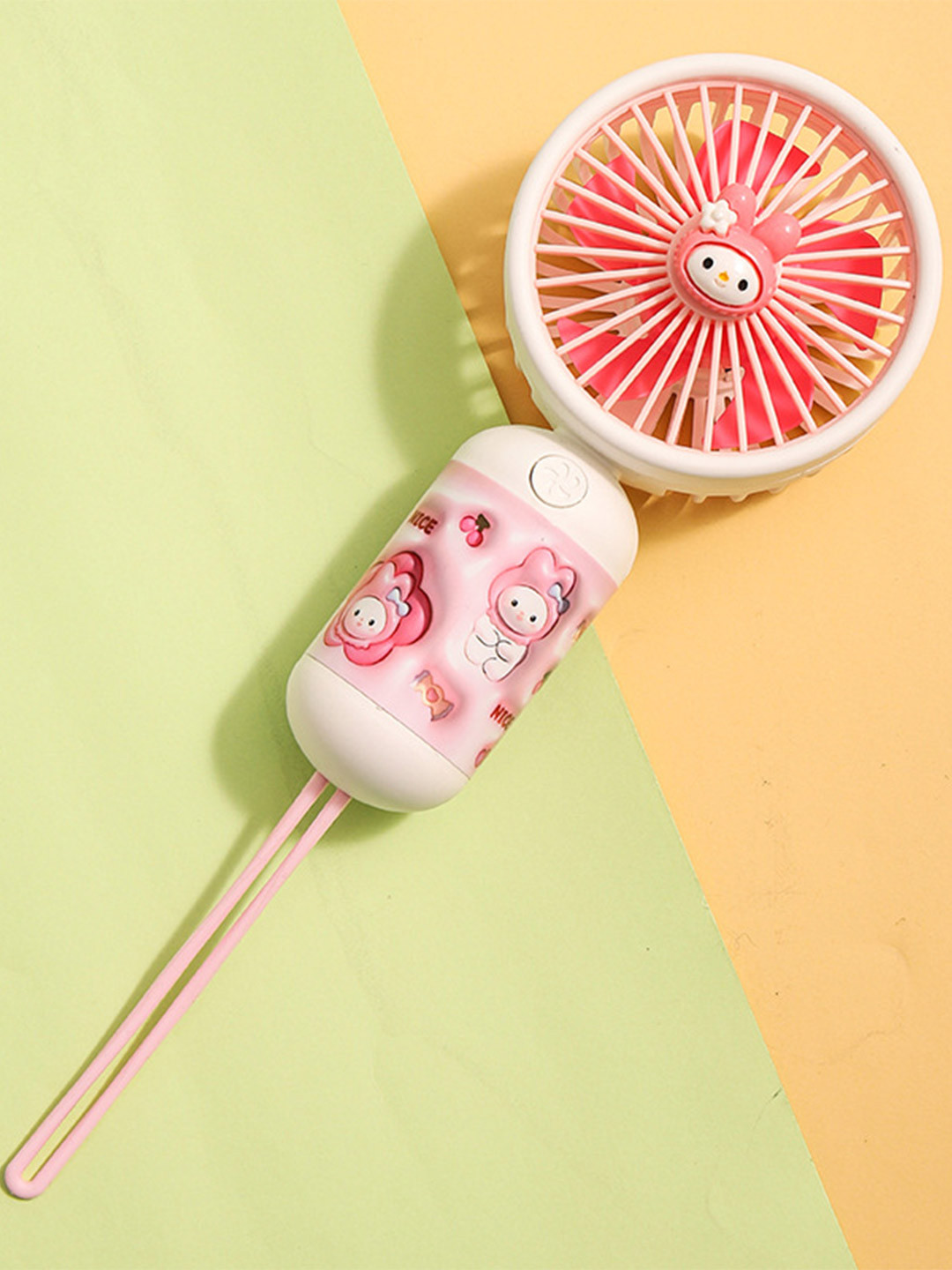 Spiaty Kids Cartoon Rechargeable Handheld Mini USB Fan