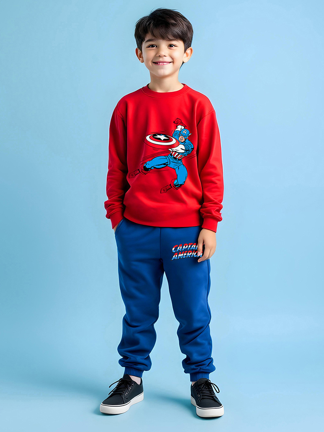 YK Marvel Boys Avenger Printed T-shirt & Joggers