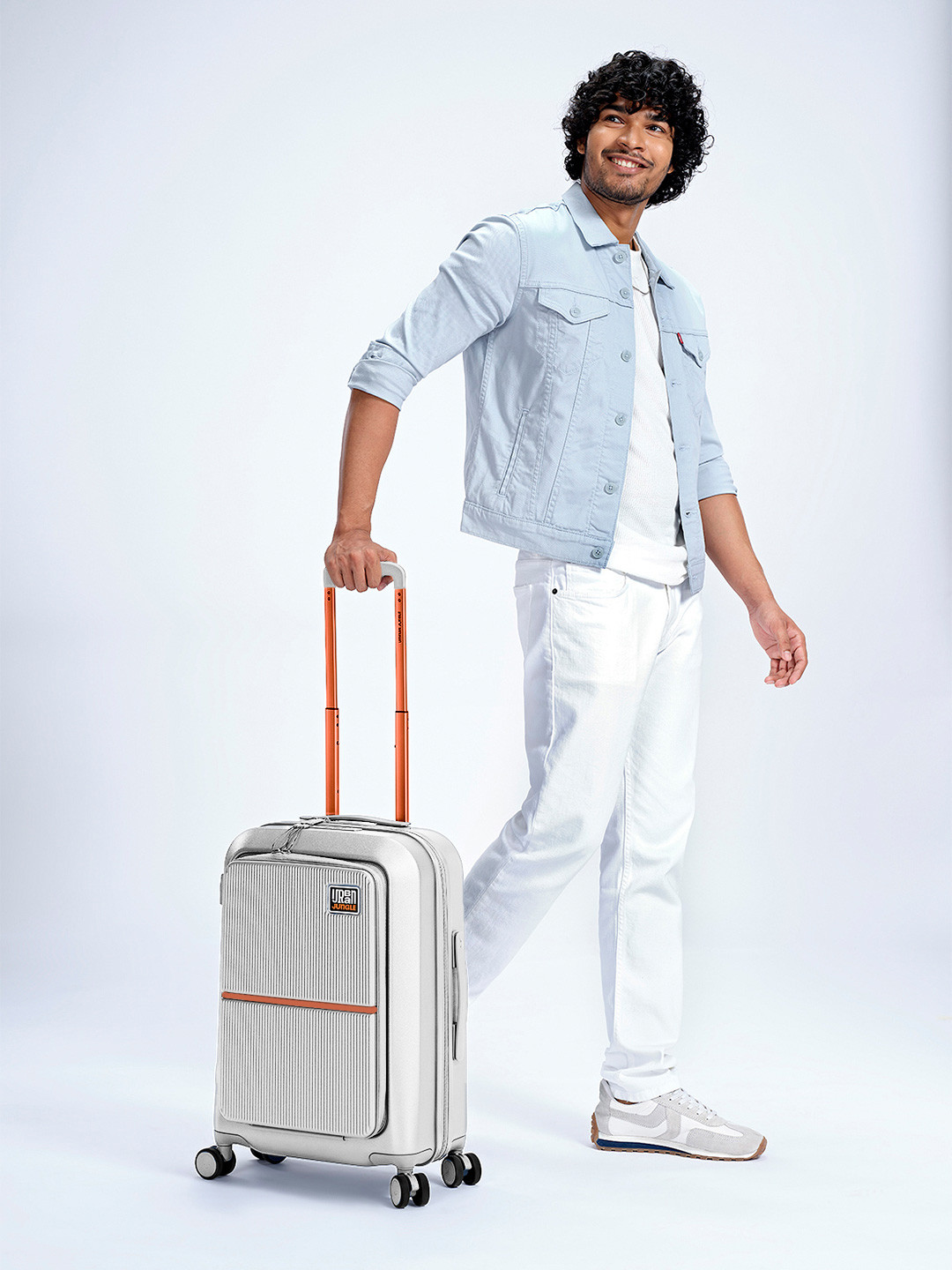 Urban Jungle By Safari Front Open Hardside Laptop Cabin Trolley Suitcase