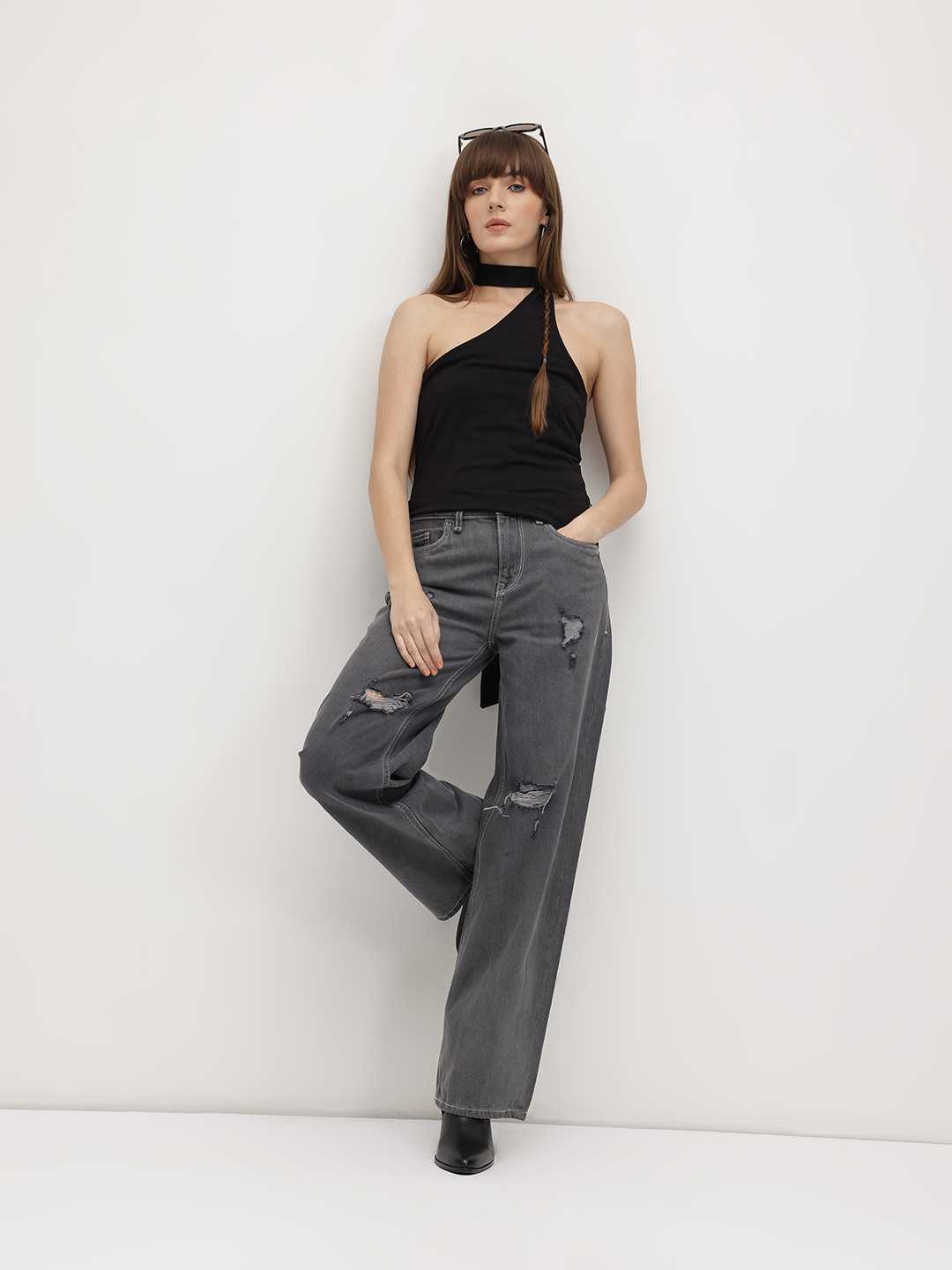 The Roadster Life Co. Extended Scarf Neckline Top