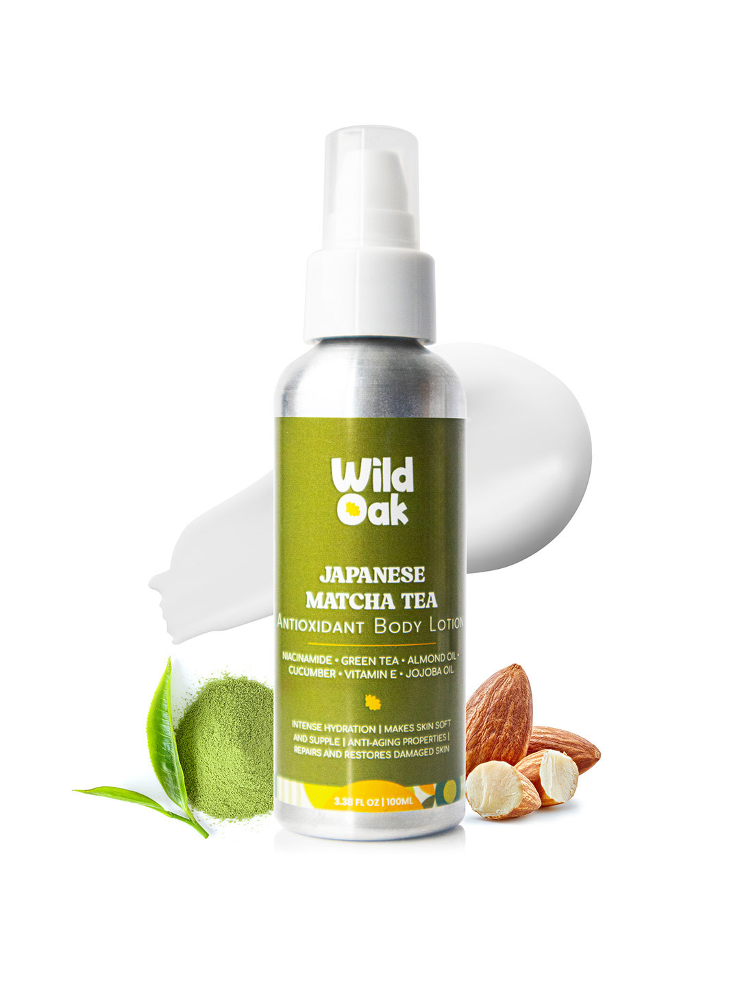 Wild Oak Japanese Tea Body Lotion with Niacinamide for Intense Hydration - 100ml