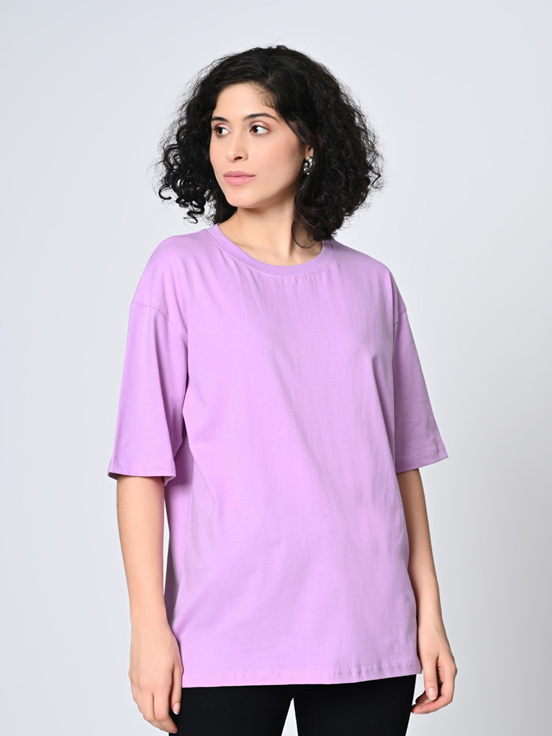 OWL MINK Women Round Neck Solid T-shirt