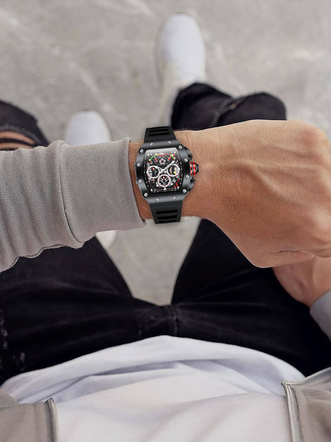 GIORDANO Men Embellished Dial & Stainless Steel Straps Analogue Watch GZ-50120-01