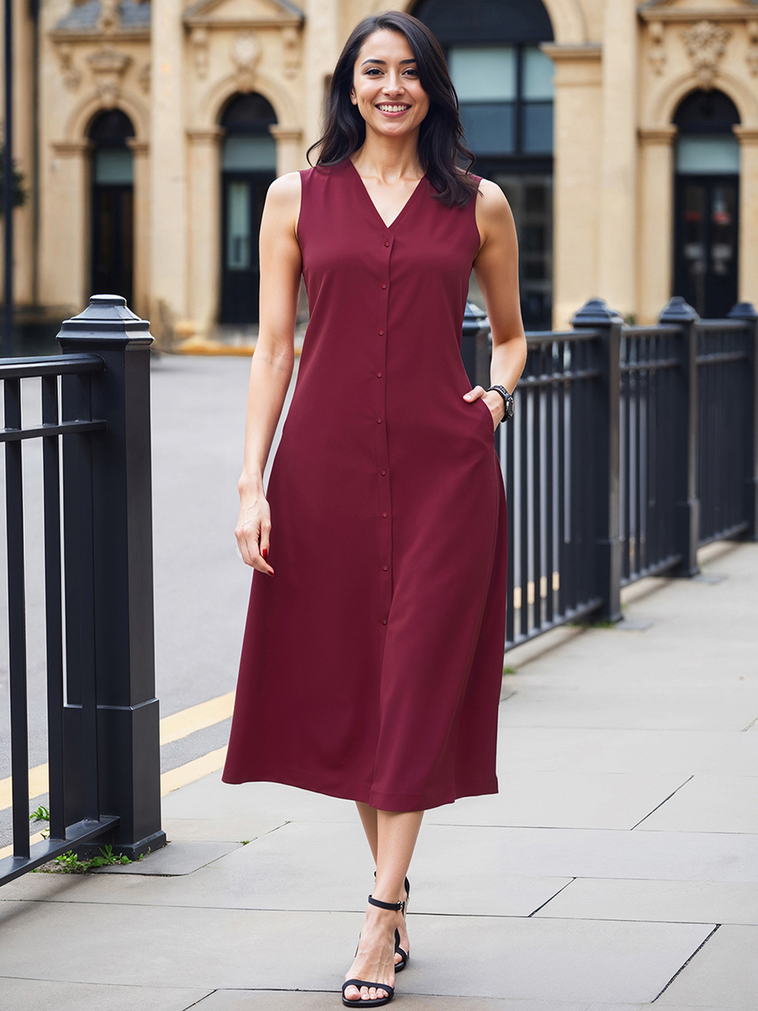 FableStreet A-Line Midi Dress