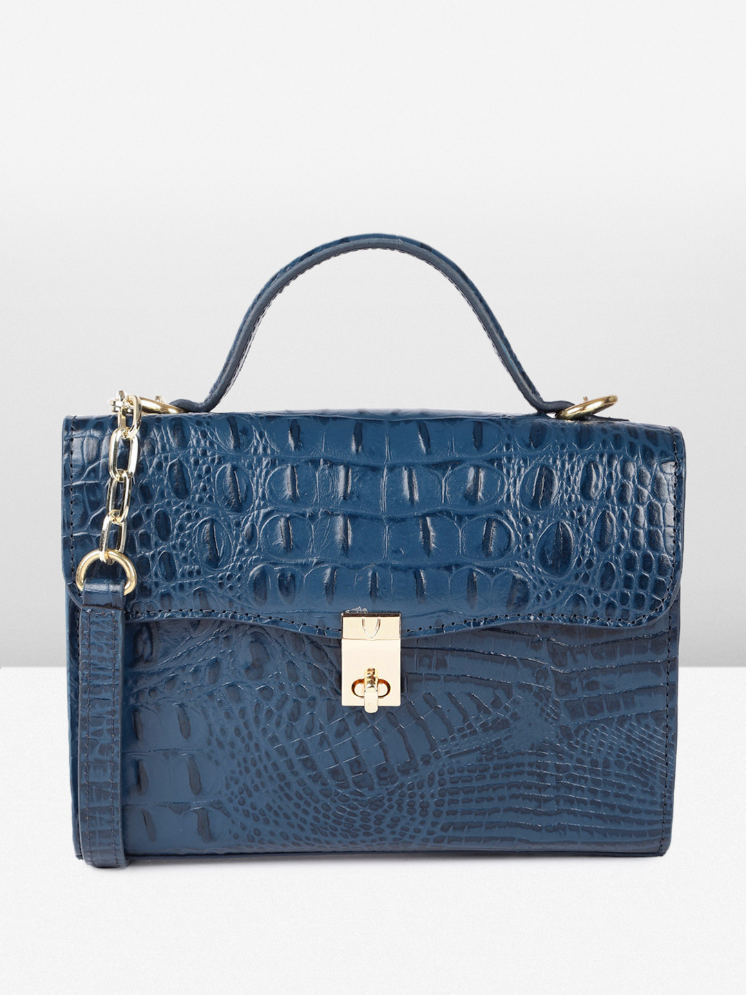 Hidesign ALISSON BABY CROCO Animal Textured Structured Satchel