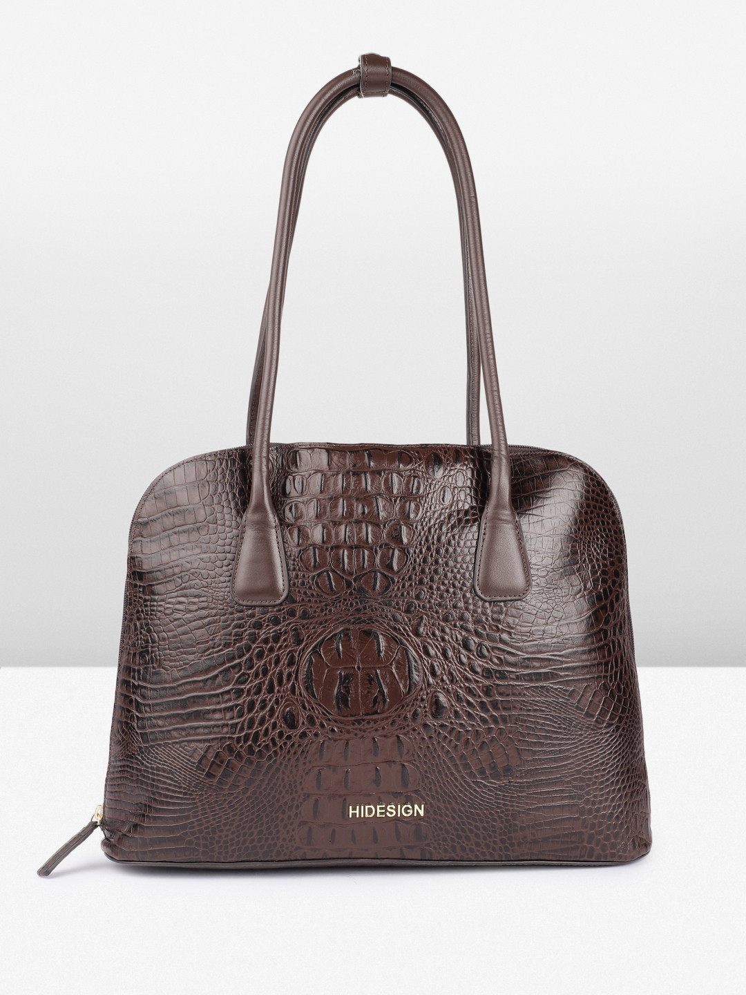 Hidesign COPACABANA 02 BABY CROCO Animal Textured Structured Shoulder Bag