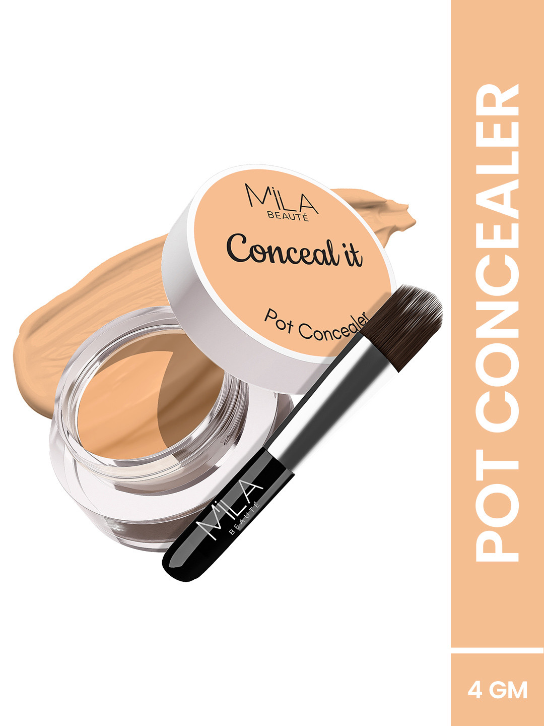 MILA BEAUTE Conceal It Pot Concealer With SPF 15 & Vitamin E - 4g - Pure Beige