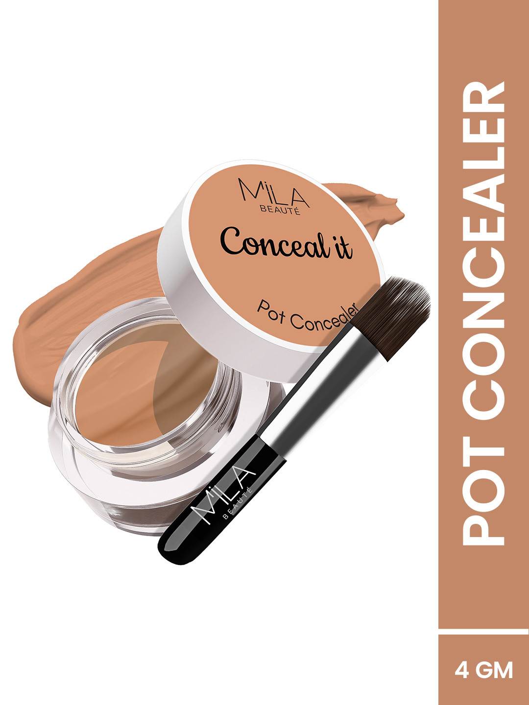 MILA BEAUTE Conceal It Pot Concealer Enriched With SPF 15 & Vitamin E - 4 g - Rose Beige