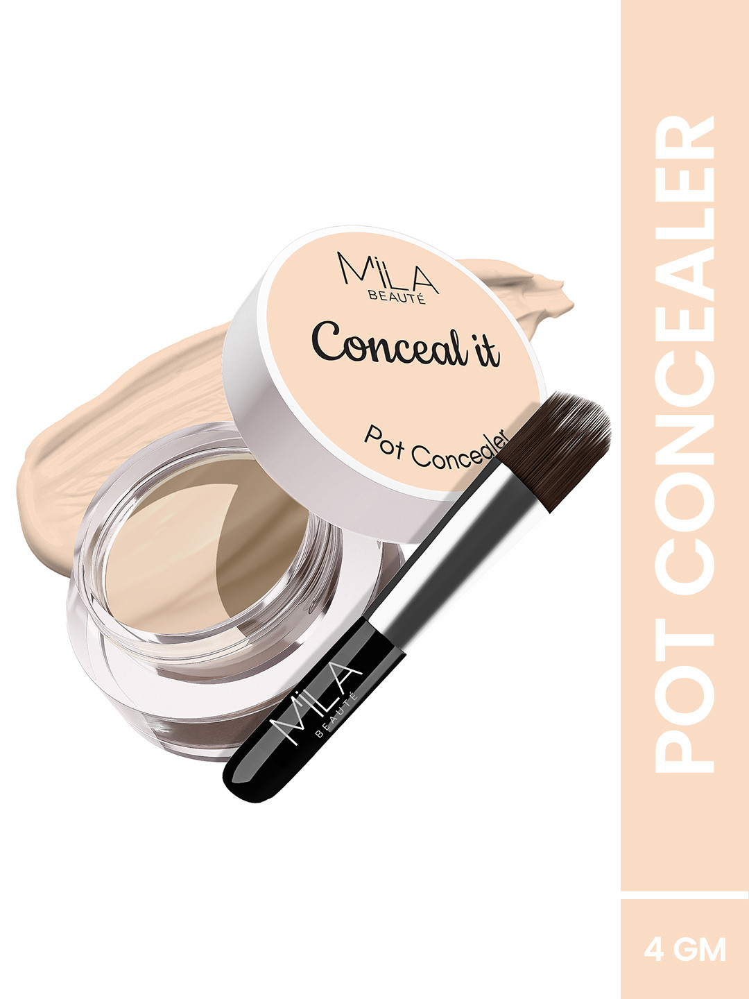MILA BEAUTE Conceal It Pot Concealer Enriched With SPF 15 & Vitamin E - 4g - Creamy Beige