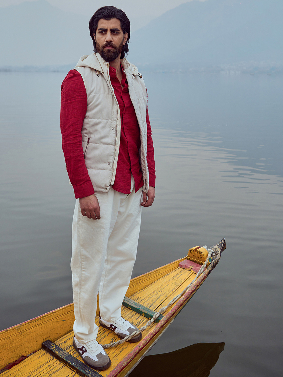 RARE RABBIT Men Cotton Low Distress Baggy Fit Jeans