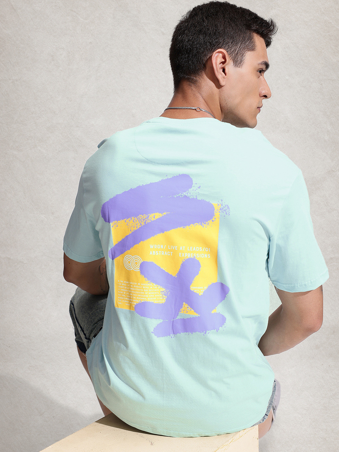 WROGN  Cotton Brand Logo Oversized T-shirt