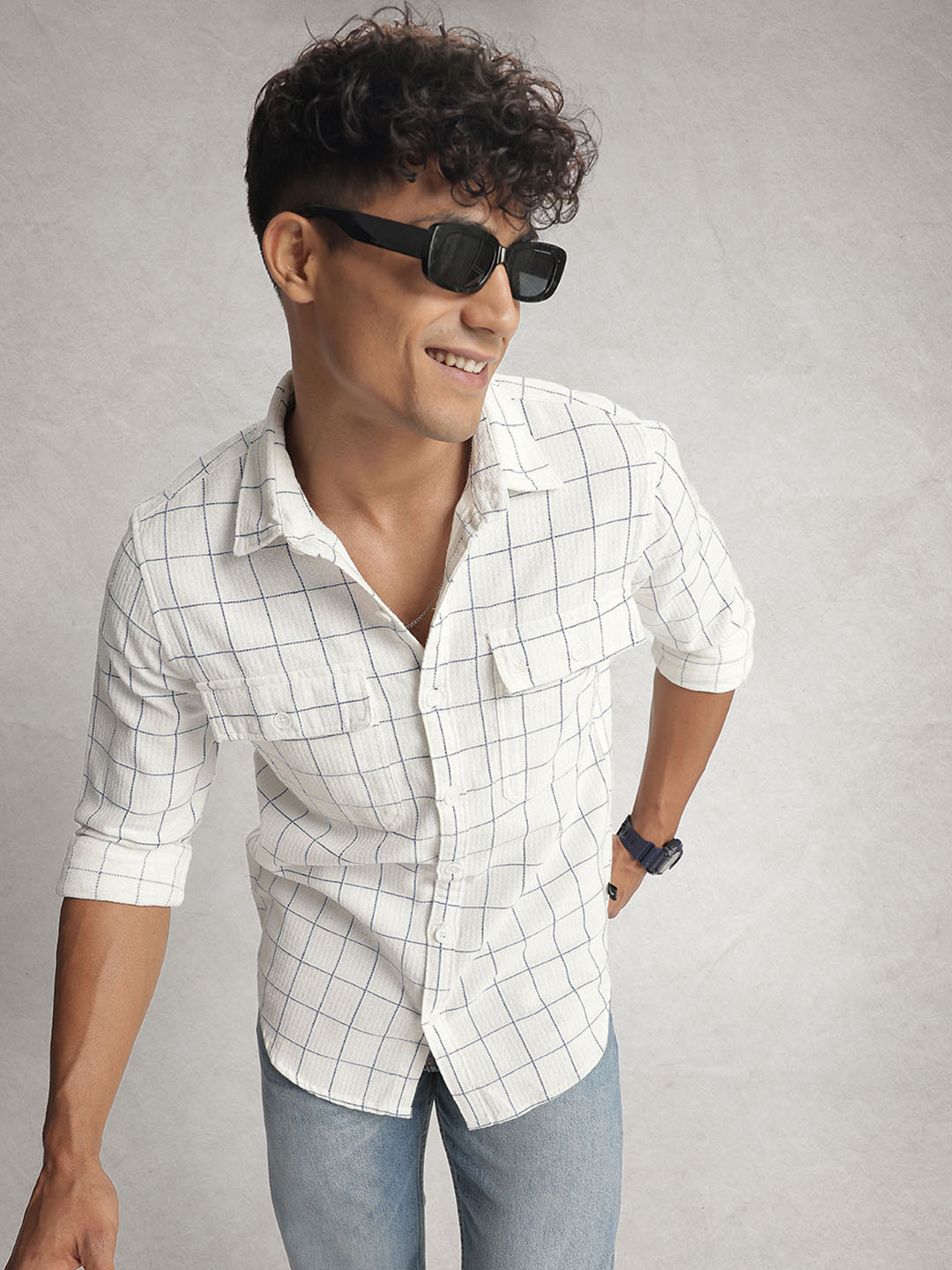 WROGN Opaque Checked Casual Shirt