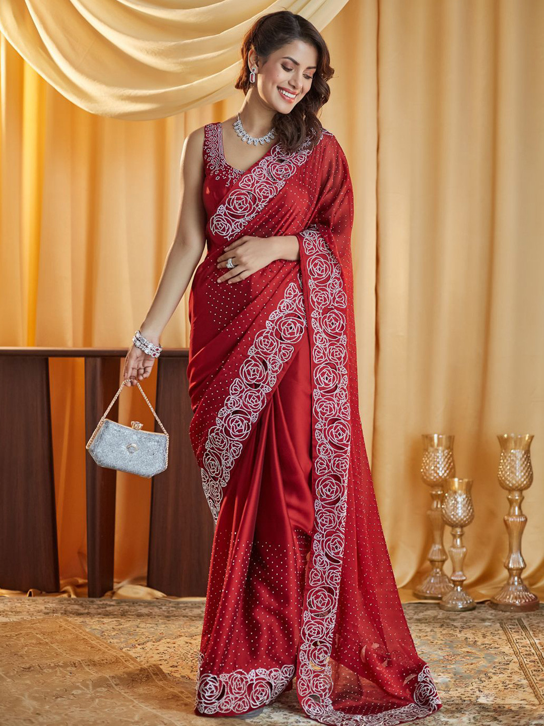 kasee Embellished Beads and Stones Saree