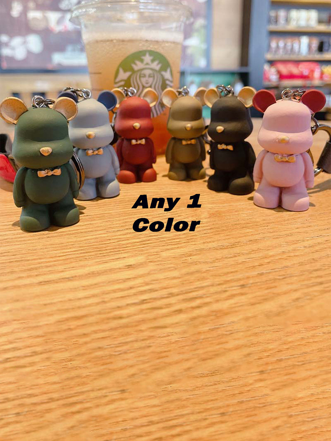 Flenzy 3D Nordic Bow Tie Bear Cartoon Key Chain With Belt