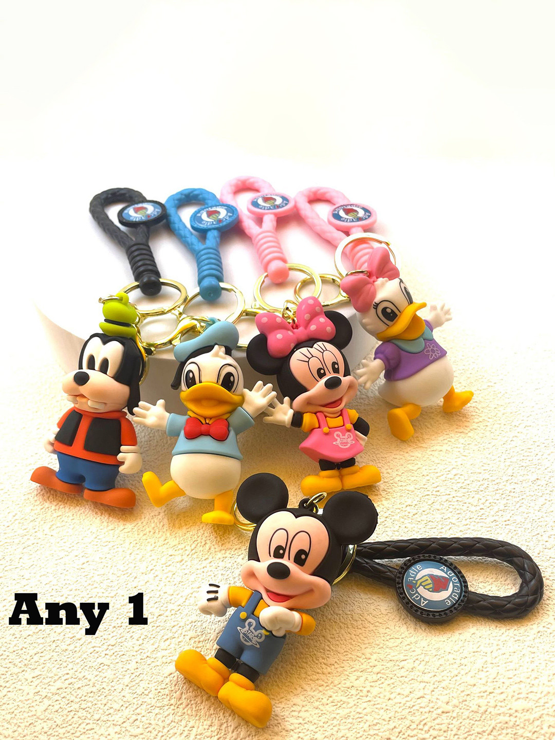 Flenzy Cute 3D Donald Duck Cartoon Keychain With Belt