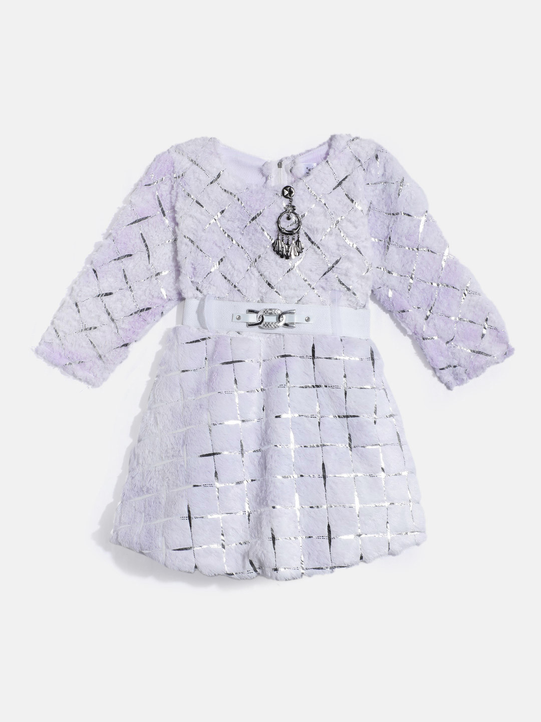 Aarika Print Woollen A-Line Dress