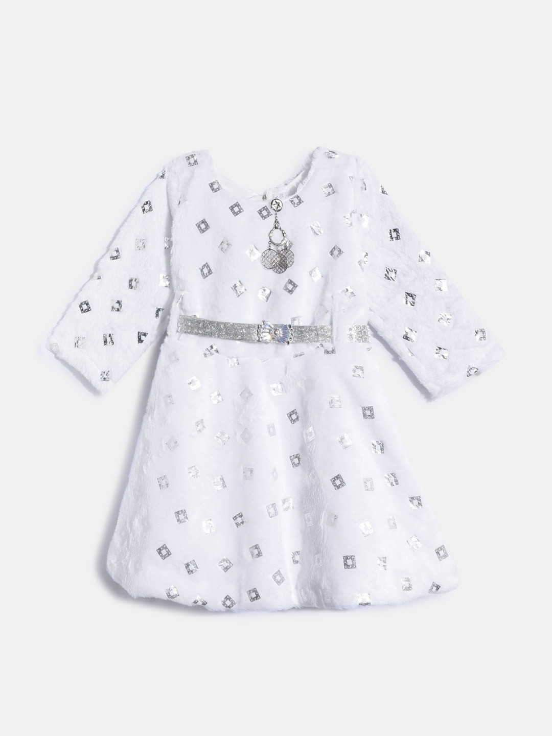 Aarika Print Woollen A-Line Dress