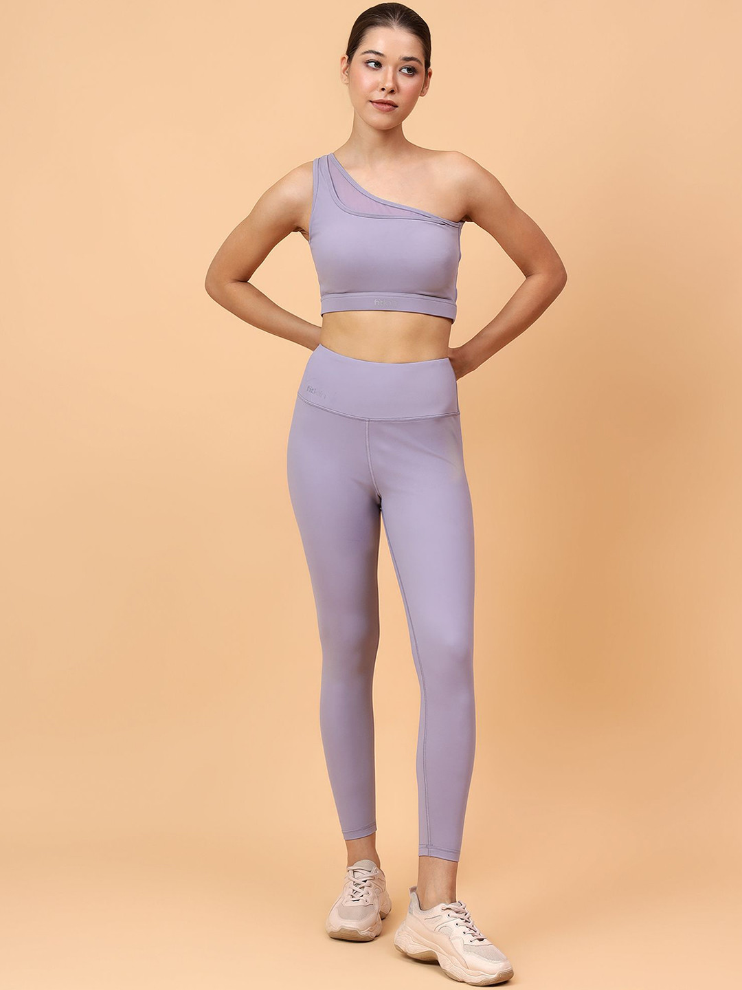 Fitkin Womens Grey Core High Waist Curve Sculpting Tights