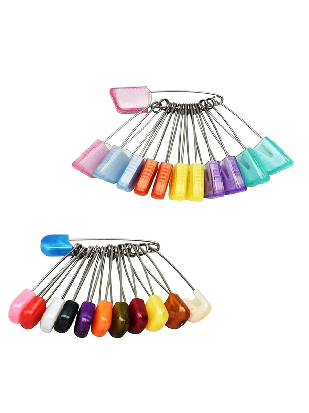 VAMA 24 Pcs Multicolor Nappy Pins Safety Saree Pleats Pin Brooch