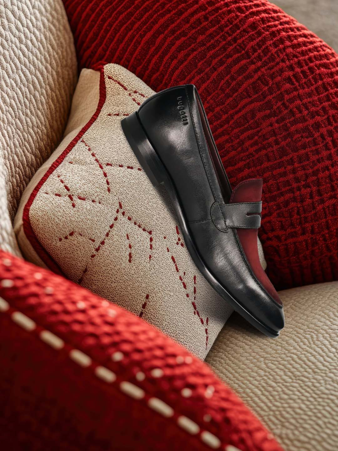 Bugatti Men Leather Formal Slip-On Shoes
