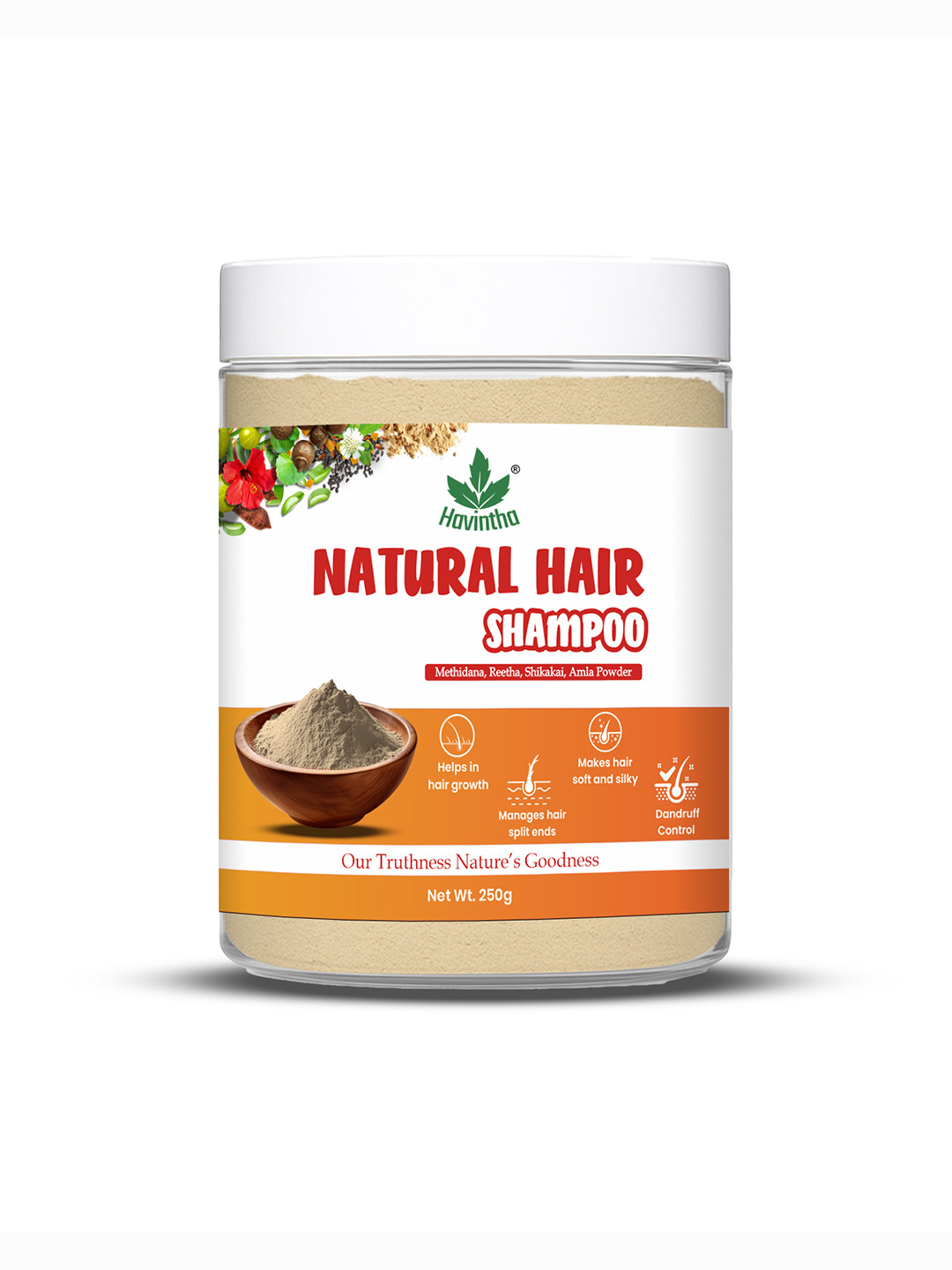 Havintha Methidana Powder Shampoo For Hair Growth & Scalp Clean - 250 g