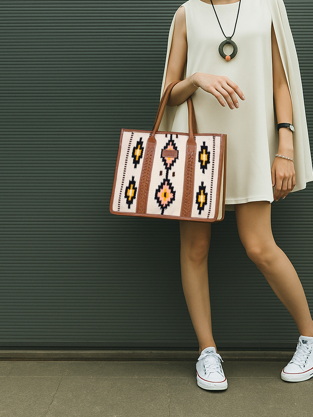 Celtic Floral Printed Shopper Tote Bag